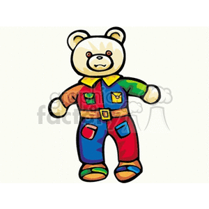   toy toys teddy bear bears  toy4121.gif Clip Art Toys-Games 