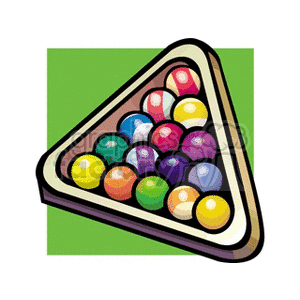 racked pool balls clipart. Commercial use image # 171578