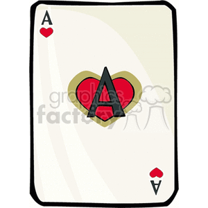 Ace of hearts playing card clipart. Royalty-free image # 171606