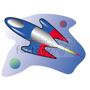   rocket rockets spaceship spaceships  RETROROCKET02.gif Clip Art Transportation Air space flight planet planets