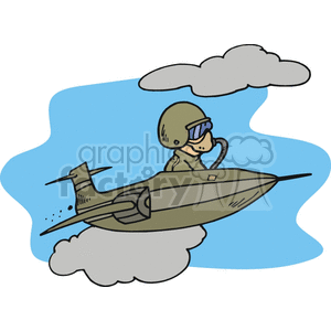 jet fighter pilot clipart. Commercial use image # 172047
