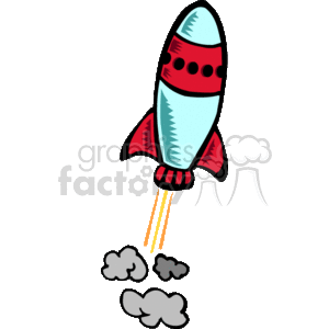 rocket blasting off clipart. Commercial use image # 172687