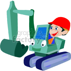 cartoon front end loader clipart. Commercial use image # 173162