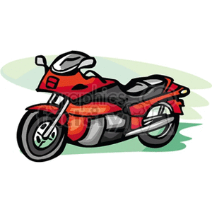 Red motorcycle  clipart. Royalty-free image # 173192