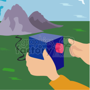 Blowing up A Mountain clipart. Royalty-free image # 173501