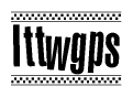 The image contains the text Ittwgps in a bold, stylized font, with a checkered flag pattern bordering the top and bottom of the text.