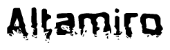 The image contains the word Altamiro in a stylized font with a static looking effect at the bottom of the words