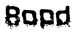 The image contains the word Bopd in a stylized font with a static looking effect at the bottom of the words