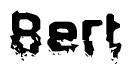 The image contains the word Bert in a stylized font with a static looking effect at the bottom of the words