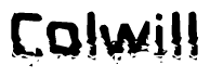 The image contains the word Colwill in a stylized font with a static looking effect at the bottom of the words
