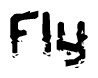 The image contains the word Fly in a stylized font with a static looking effect at the bottom of the words