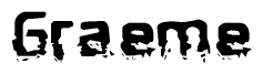 The image contains the word Graeme in a stylized font with a static looking effect at the bottom of the words
