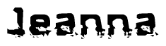 The image contains the word Jeanna in a stylized font with a static looking effect at the bottom of the words