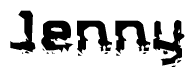 The image contains the word Jenny in a stylized font with a static looking effect at the bottom of the words