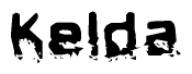 The image contains the word Kelda in a stylized font with a static looking effect at the bottom of the words
