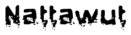 The image contains the word Nattawut in a stylized font with a static looking effect at the bottom of the words
