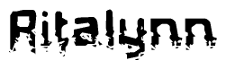 The image contains the word Ritalynn in a stylized font with a static looking effect at the bottom of the words