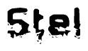 The image contains the word Stel in a stylized font with a static looking effect at the bottom of the words
