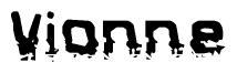 The image contains the word Vionne in a stylized font with a static looking effect at the bottom of the words