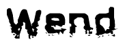 The image contains the word Wend in a stylized font with a static looking effect at the bottom of the words
