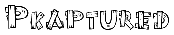 The clipart image shows the name Pkaptured stylized to look like it is constructed out of separate wooden planks or boards, with each letter having wood grain and plank-like details.