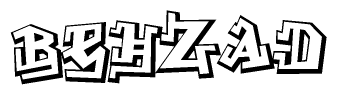 The clipart image features a stylized text in a graffiti font that reads Behzad.