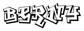 The clipart image features a stylized text in a graffiti font that reads Berny.