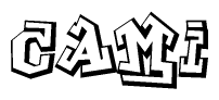 The clipart image features a stylized text in a graffiti font that reads Cami.