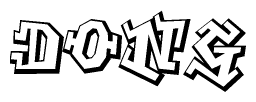The clipart image features a stylized text in a graffiti font that reads Dong.