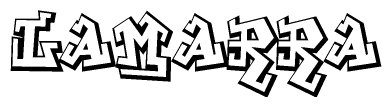 The clipart image features a stylized text in a graffiti font that reads Lamarra.