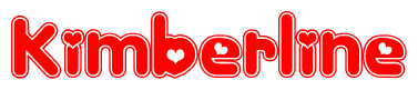 The image displays the word Kimberline written in a stylized red font with hearts inside the letters.
