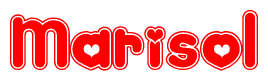 The image displays the word Marisol written in a stylized red font with hearts inside the letters.