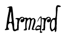 The image is a stylized text or script that reads 'Armard' in a cursive or calligraphic font.