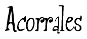 The image is of the word Acorrales stylized in a cursive script.