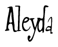 The image contains the word 'Aleyda' written in a cursive, stylized font.