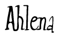 The image is a stylized text or script that reads 'Ahlena' in a cursive or calligraphic font.