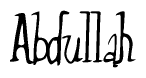 The image is a stylized text or script that reads 'Abdullah' in a cursive or calligraphic font.