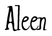 The image is a stylized text or script that reads 'Aleen' in a cursive or calligraphic font.