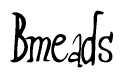 The image contains the word 'Bmeads' written in a cursive, stylized font.