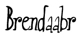 The image is a stylized text or script that reads 'Brendaabr' in a cursive or calligraphic font.