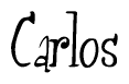 The image contains the word 'Carlos' written in a cursive, stylized font.