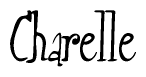 The image contains the word 'Charelle' written in a cursive, stylized font.