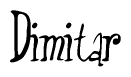 The image is a stylized text or script that reads 'Dimitar' in a cursive or calligraphic font.