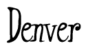The image contains the word 'Denver' written in a cursive, stylized font.