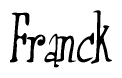 The image is of the word Franck stylized in a cursive script.