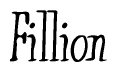 The image is a stylized text or script that reads 'Fillion' in a cursive or calligraphic font.