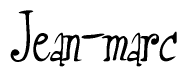 The image is of the word Jean-marc stylized in a cursive script.
