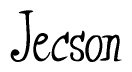 The image is of the word Jecson stylized in a cursive script.