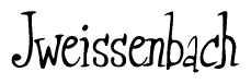 The image contains the word 'Jweissenbach' written in a cursive, stylized font.
