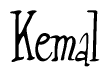The image contains the word 'Kemal' written in a cursive, stylized font.